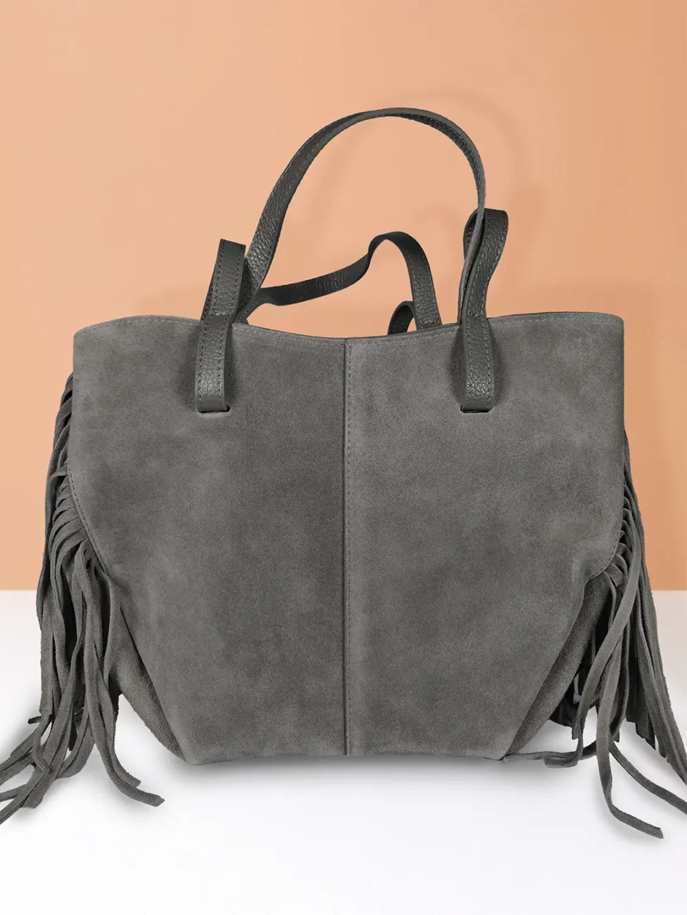 Torebka damska kolor fargo z frędzlami